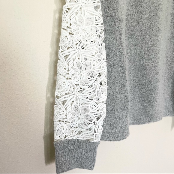 Halogen Lace Sleeve Sweater - Picture 4 of 7